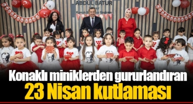 Konaklı miniklerden gururlandıran 23 Nisan kutlaması