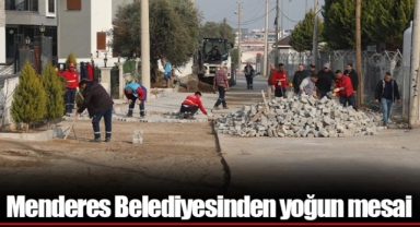 Menderes Belediyesinden yoğun mesai