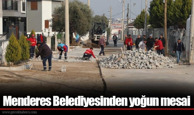 Menderes Belediyesinden yoğun mesai