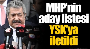 MHP'nin aday listesi YSK'ya iletildi