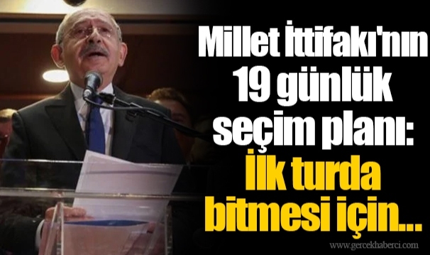 Millet İttifakı'nın 19 günlük seçim planı: İlk turda bitmesi için...