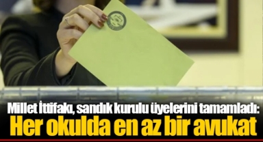 Millet İttifakı, sandık kurulu üyelerini tamamladı: Her okulda en az bir avukat