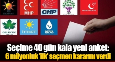 Seçime 40 gün kala yeni anket: 6 milyonluk 'ilk' seçmen kararını verdi