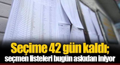 Seçime 42 gün kaldı; seçmen listeleri bugün askıdan iniyor