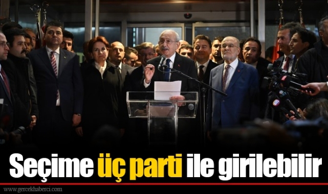 Seçime üç parti ile girilebilir