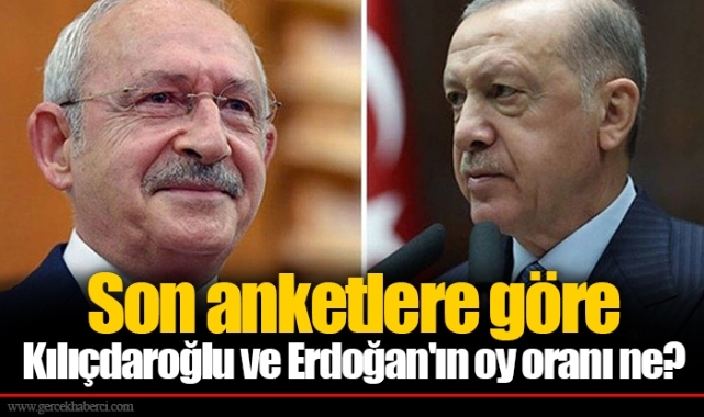 Son anketlere göre Kılıçdaroğlu ve Erdoğan'ın oy oranı ne?
