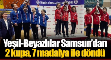 Yeşil-Beyazlılar Samsun’dan 2 kupa, 7 madalya ile döndü