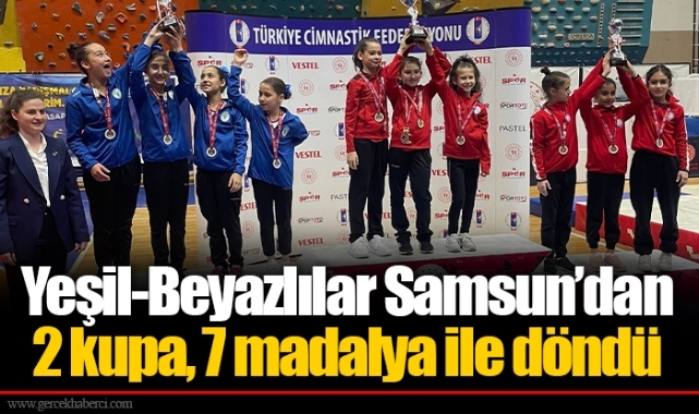 Yeşil-Beyazlılar Samsun’dan 2 kupa, 7 madalya ile döndü