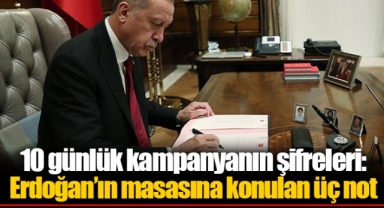 10 günlük kampanyanın şifreleri: Erdoğan’ın masasına konulan üç not