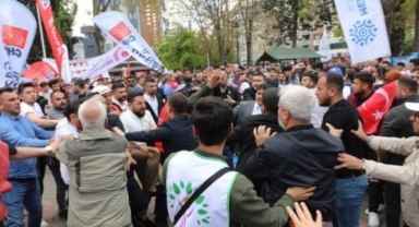 Antep'te 1 Mayıs alanında Memleket Partililer ile CHP'liler kavga etti