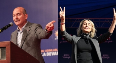 Bakan Soylu, 'zafer işareti' yapan Dilek İmamoğlu'nu hedef aldı