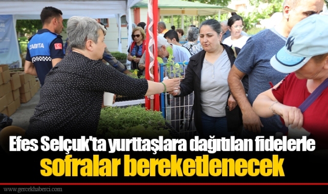 Efes Selçuk'ta yurttaşlara dağıtılan fidelerle sofralar bereketlenecek