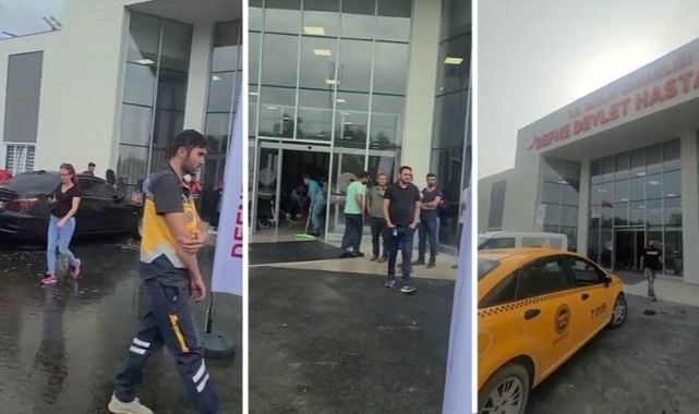 Erdoğan'ın açılışını yaptığı Defne Devlet Hastanesi'ni su bastı