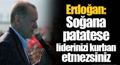 Erdoğan: Soğana patatese liderinizi kurban etmezsiniz