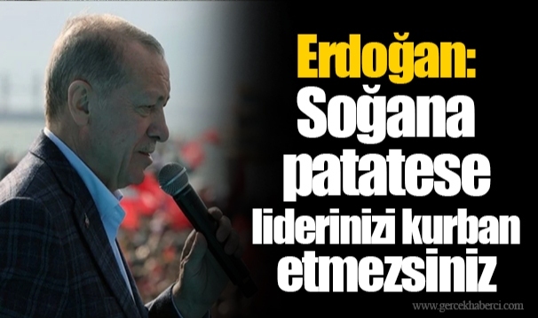 Erdoğan: Soğana patatese liderinizi kurban etmezsiniz