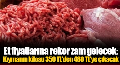 Et fiyatlarına rekor zam gelecek: Kıymanın kilosu 350 TL'den 480 TL'ye çıkacak