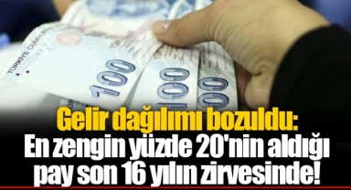Gelir dağılımı bozuldu: En zengin yüzde 20'nin aldığı pay son 16 yılın zirvesinde!
