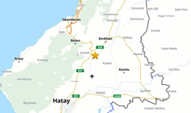 Hatay'da 4,7 büyüklüğünde deprem