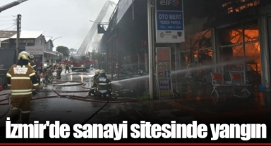 İzmir'de sanayi sitesinde yangın