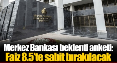 Merkez Bankası beklenti anketi: Faiz 8.5'te sabit bırakılacak