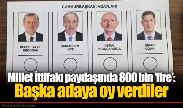 Millet İttifakı paydaşında 800 bin &#039;fire&#039;: Başka adaya oy verdiler
