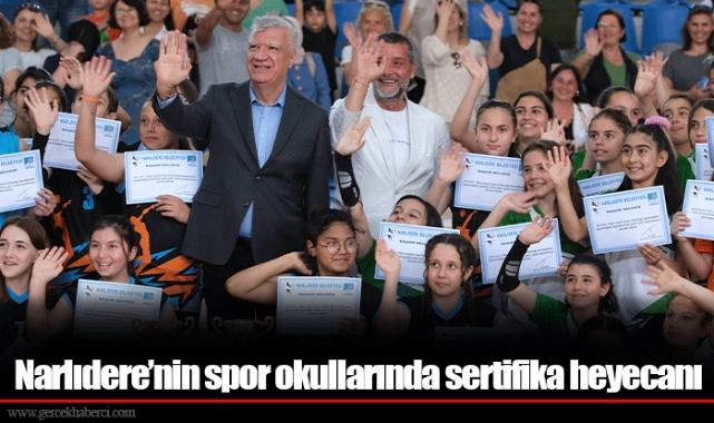 Narlıdere’nin spor okullarında sertifika heyecanı