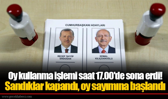 Oy kullanma işlemi saat 17.00'de sona erdi! Sandıklar kapandı, oy sayımına başlandı