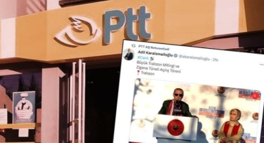 PTT'nin kurumsal hesabından AK Parti mitingi paylaşıldı, CHP'li Antmen isyan etti!
