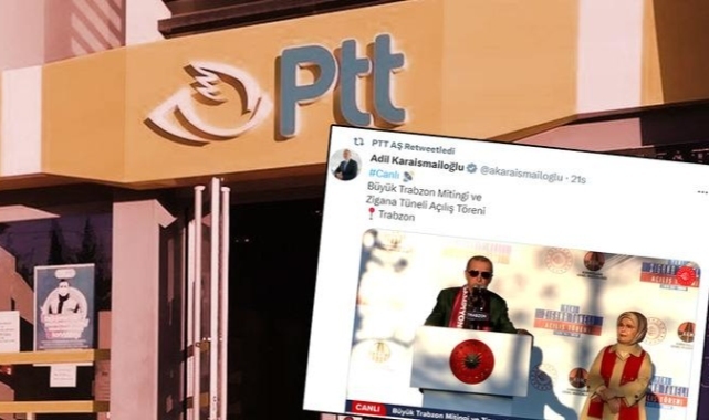 PTT'nin kurumsal hesabından AK Parti mitingi paylaşıldı, CHP'li Antmen isyan etti!