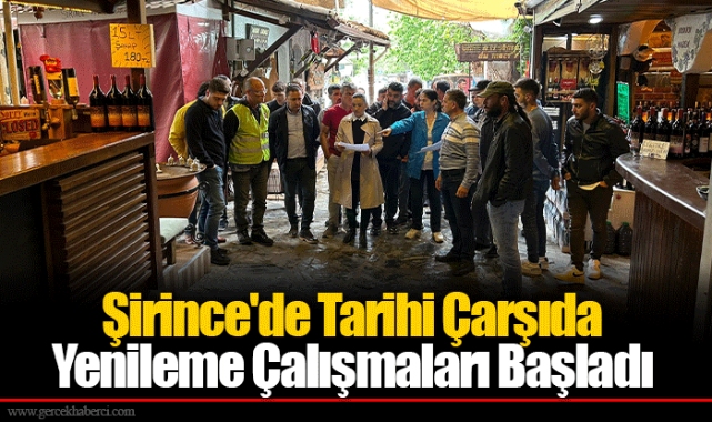 Şirince'de Tarihi Çarşıda Yenileme Çalışmaları Başladı