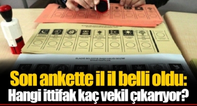 Son ankette il il belli oldu: Hangi ittifak kaç vekil çıkarıyor?