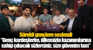 Sürekli gençlere seslendi