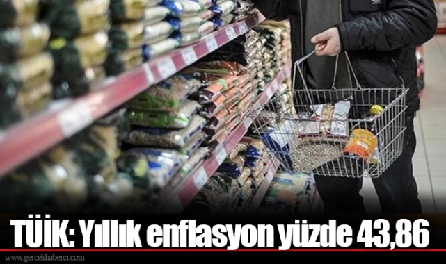 TÜİK: Yıllık enflasyon yüzde 43,86