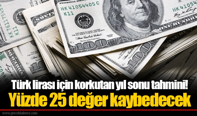 Türk lirası için korkutan yıl sonu tahmini! Yüzde 25 değer kaybedecek