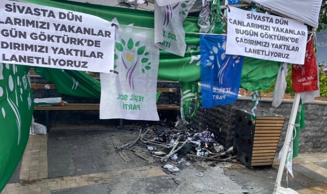 YSP’nin çadırını kundaklayıp, Kılıçdaroğlu’nun pankartlarına zarar verdiler!