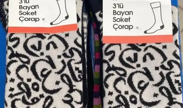 Zincir markette satılan çorap tartışma yarattı