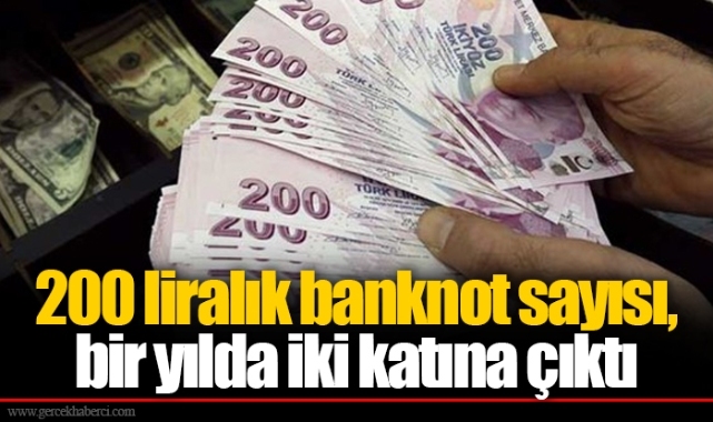 200 liralık banknot sayısı, bir yılda iki katına çıktı