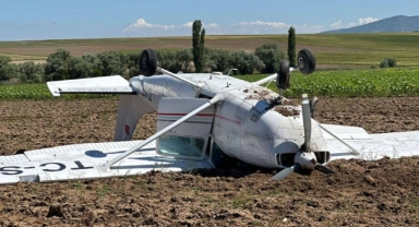 Aksaray'da eğitim uçağı düştü: 2 pilot hafif yaralandı
