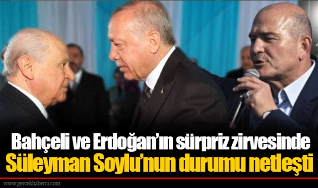 Bahçeli ve Erdoğan’ın sürpriz zirvesinde Süleyman Soylu’nun durumu netleşti