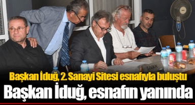 Başkan İduğ, 2. Sanayi Sitesi esnafıyla buluştu