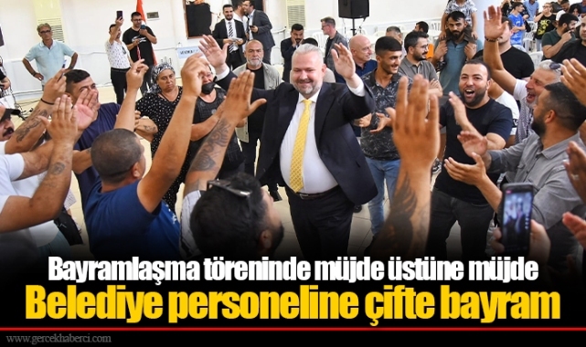 Bayramlaşma töreninde müjde üstüne müjde