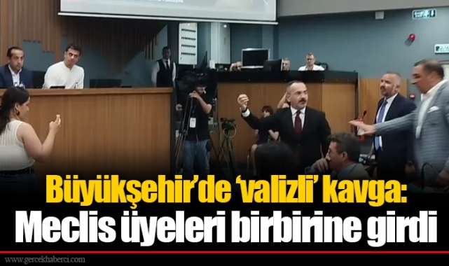 Büyükşehir’de ‘valizli’ kavga: Meclis üyeleri birbirine girdi