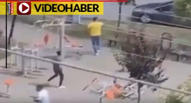 Çocuk parkında iki grup arasında çatışma çıktı