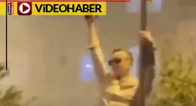 Direk dansı yaparak havaya ateş açan maganda yakalandı