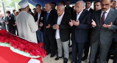 Erdoğan, Mehmet Barlas'ın cenaze törenine Hakan Fidan ile geldi