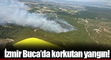 İzmir Buca'da korkutan yangın!