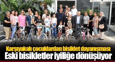 Karşıyakalı çocuklardan bisiklet dayanışması