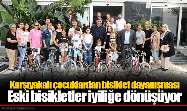 Karşıyakalı çocuklardan bisiklet dayanışması 