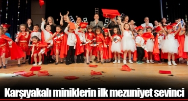 Karşıyakalı miniklerin ilk mezuniyet sevinci