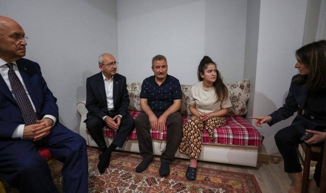 Kılıçdaroğlu, Babalar Günü'nde depremzede aileleri ziyaret etti